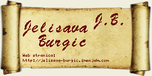 Jelisava Burgić vizit kartica